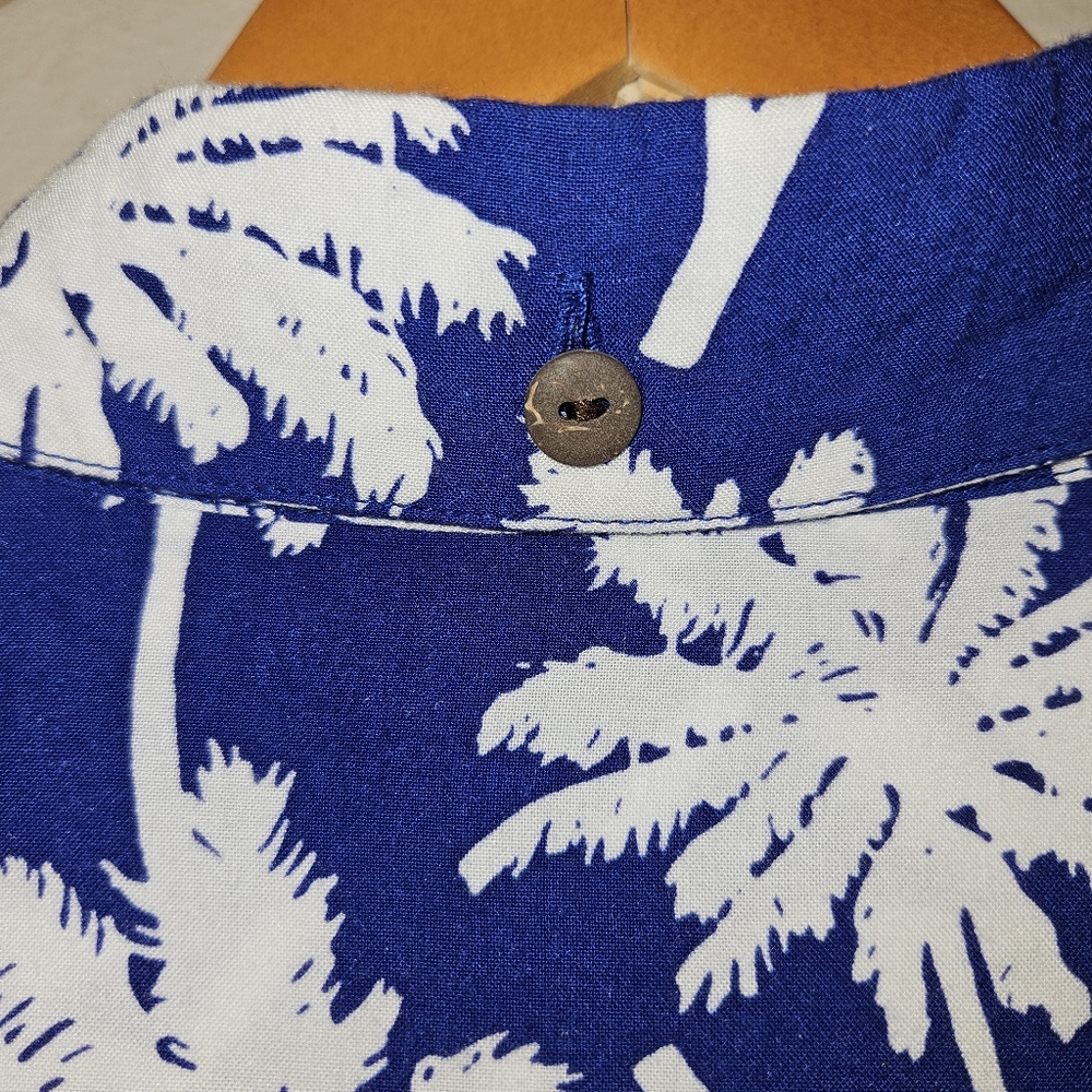 Kenny Flowers Blue Palm Limited Edition Button Down Cotton Hawaiian Shirt S - Picture 8 of 12